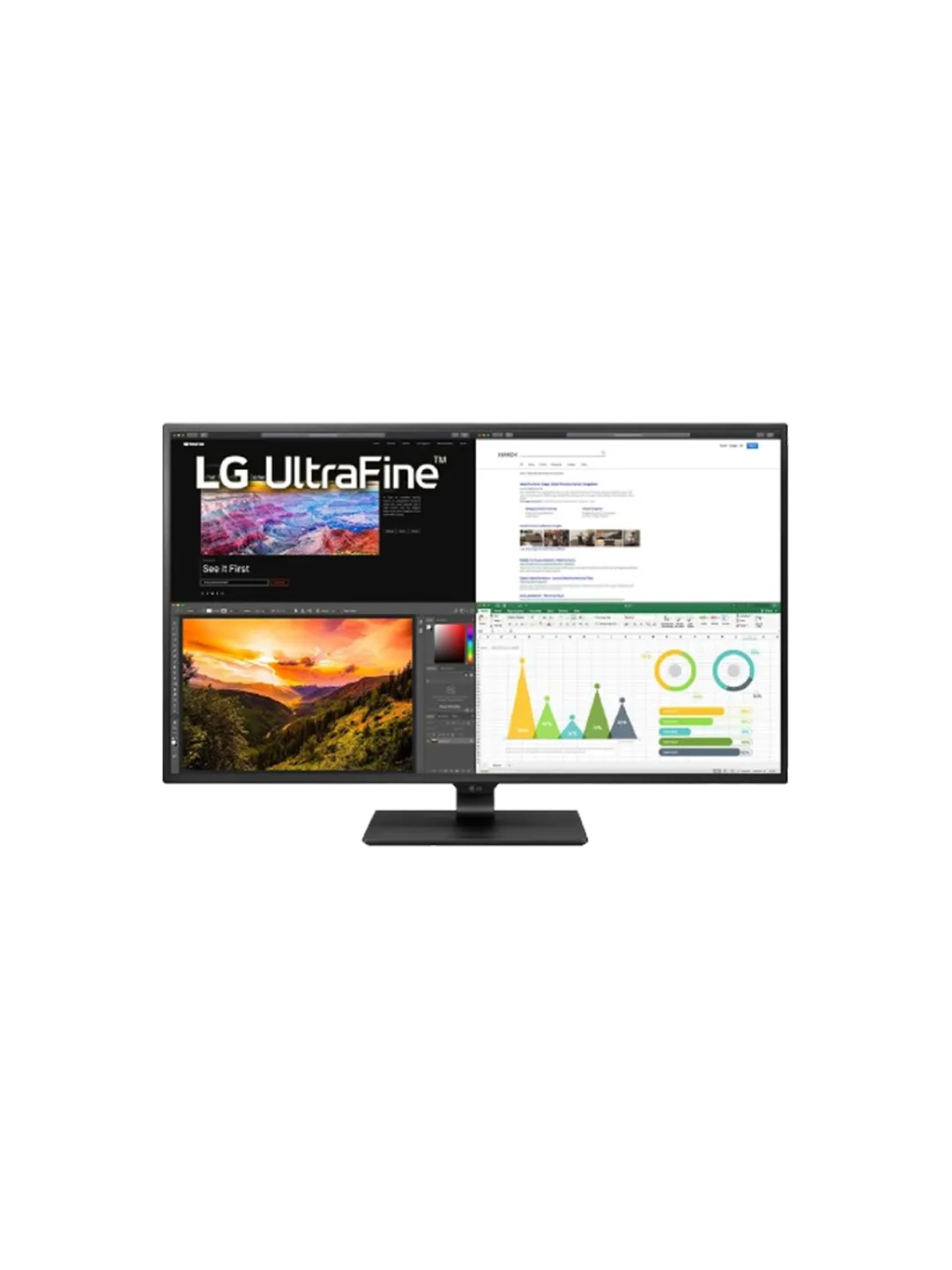 LG - 43 43UN700-B 4K Monitor, IPS, 8mc, 65Hz, UHD (3840x2160), HDMI+Display Port, Type-C, Black