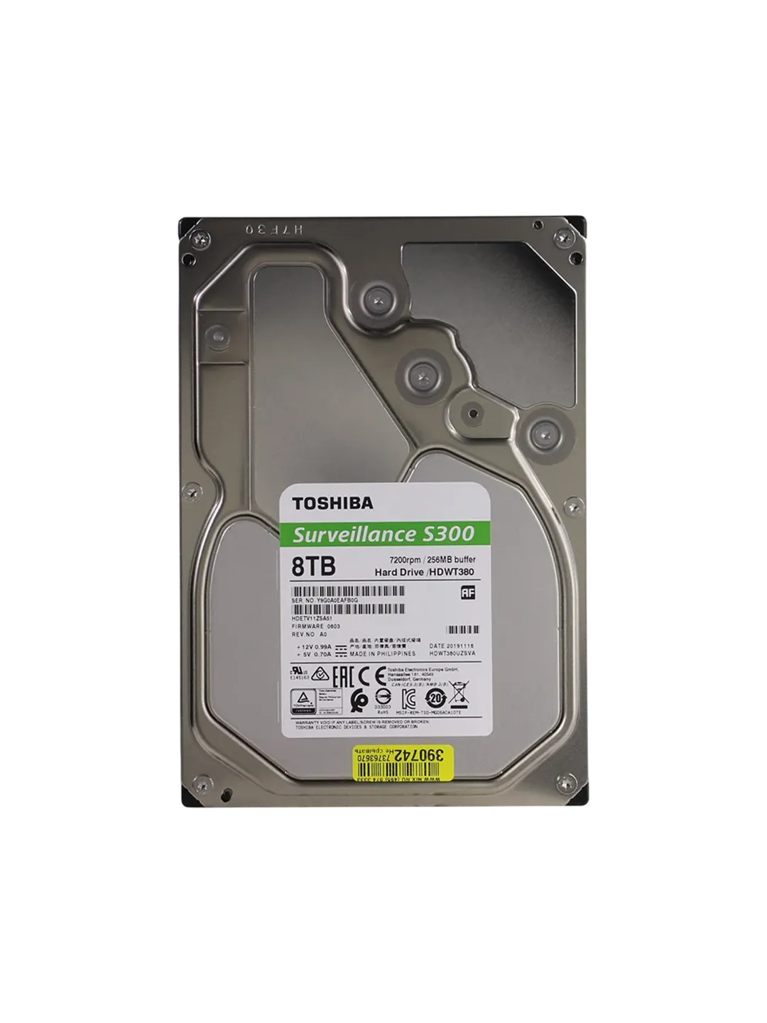 HDD 8TB Toshiba Surveillance S300 HDWT380UZSVA — 2