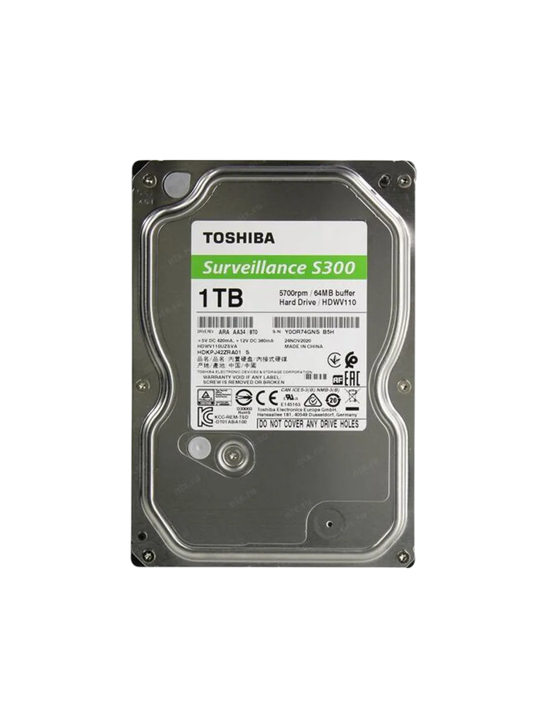 HDD 1TB Toshiba Surveillance S300 HDWV110UZSVA — 2