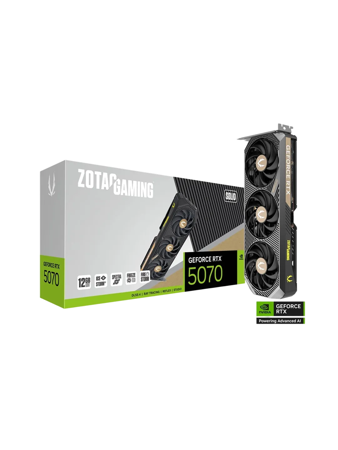 Zotac - 12GB GeForce RTX5070 GAMING SOLID OC 3x GDDR7 — 4