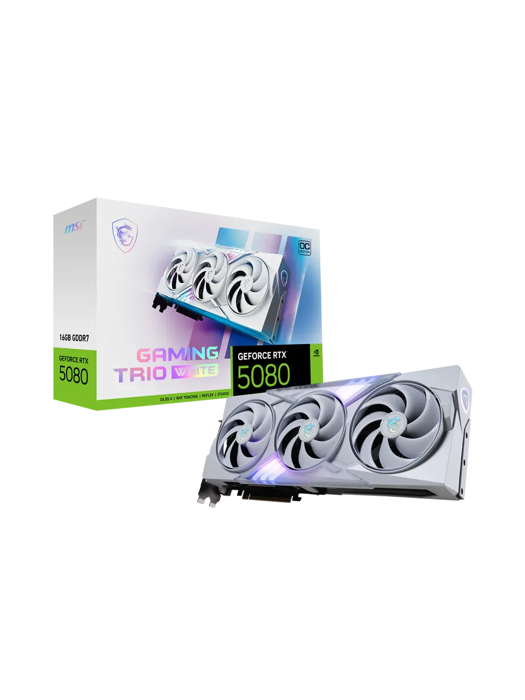 MSI - 16GB GeForce RTX5080 GAMING TRIO WHITE — 4