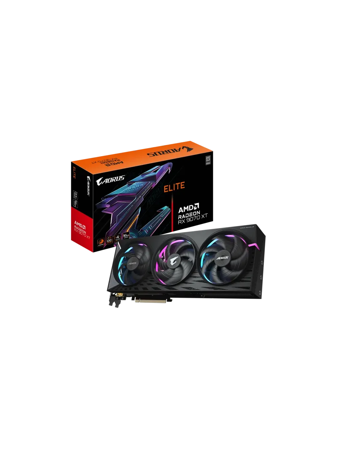 Gigabyte - 16GB ATI Radeon RX9070XT AORUS Elite — 4