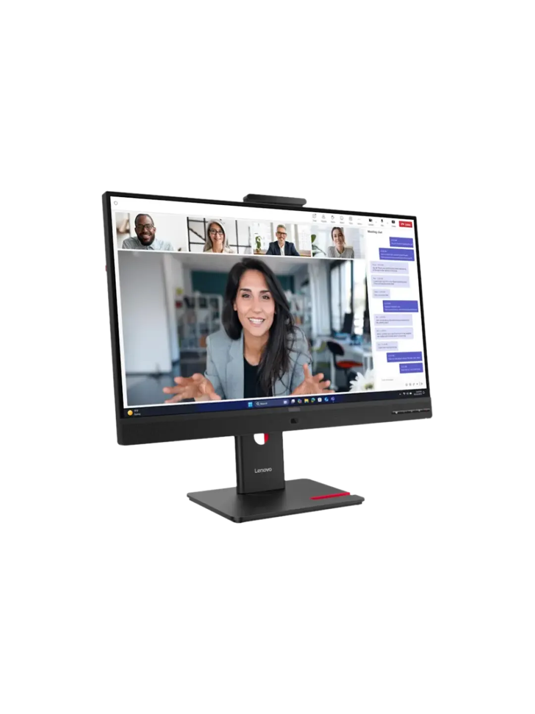 Lenovo - 27 ThinkVision T27QD-4v, IPS WLED, 120Hz, 4mc, QHD (2560x1440) 2K, HDMI+DP+TypeC, Tilt, Swivel, Pivot, HAS, Webcam, Audio  Eclipse Black — 3
