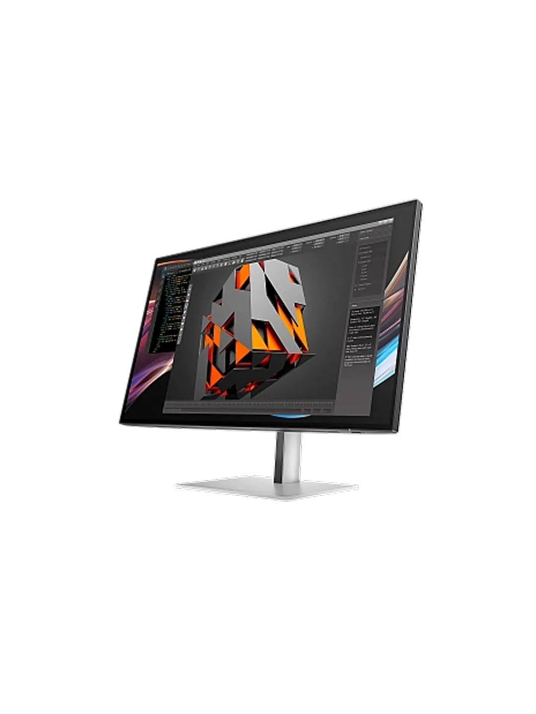 HP - 27 Series 7 Pro 727PK 4K Monitor, IPS, 5mc, 60Hz, HDMI, DP, Type-C, UHD (3840 x 2160), Black-Silver — 4