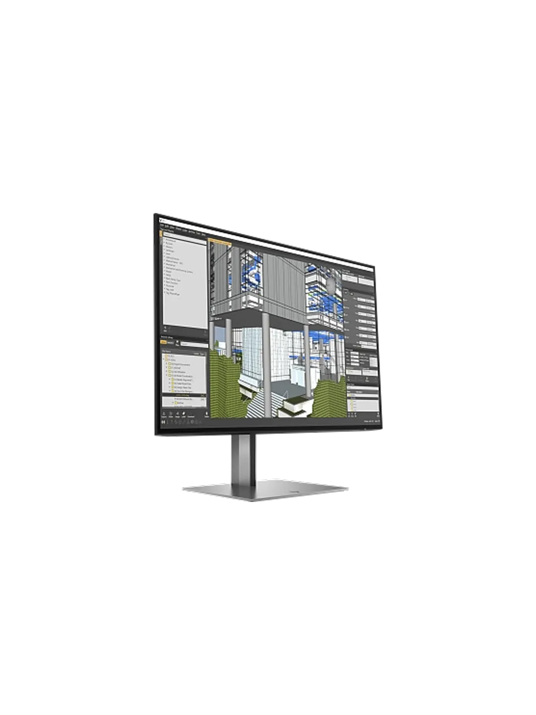 HP - 24 Z24n G3 Monitor, IPS, 4mc, 60Hz, FHD (1920x1080), HDMI, DisplayPort, Silver — 3