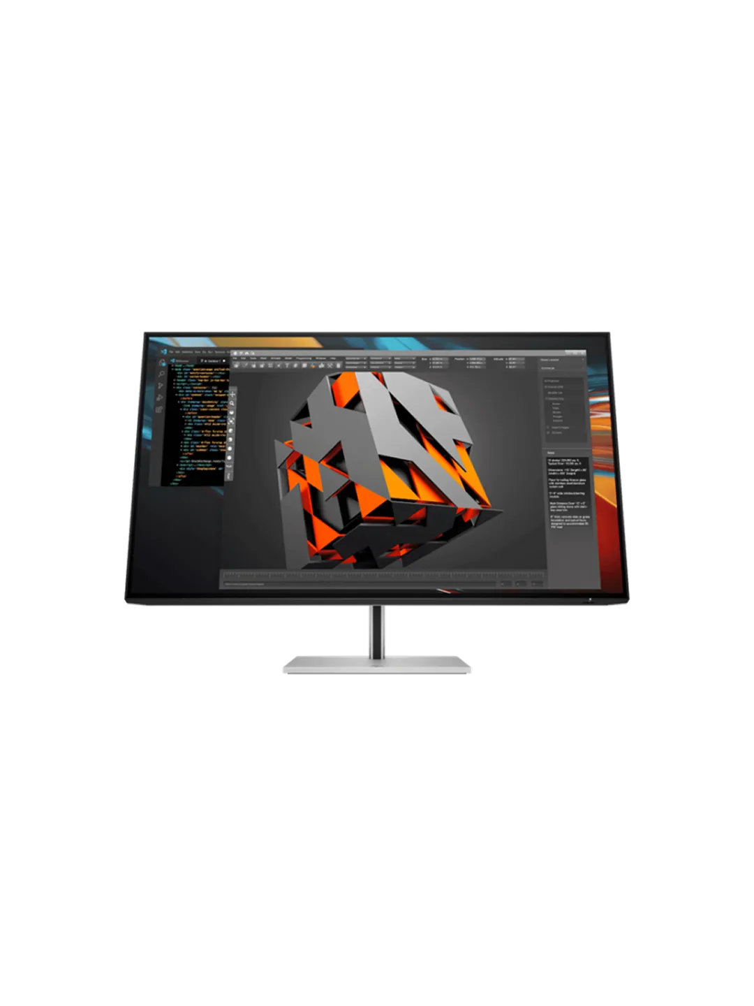 HP - 32 7 Pro 732PK Monitor, IPS, 5mc,UHD (3840 x 2160), HDMI, Type-C; USB hub, DP, Black-Silver