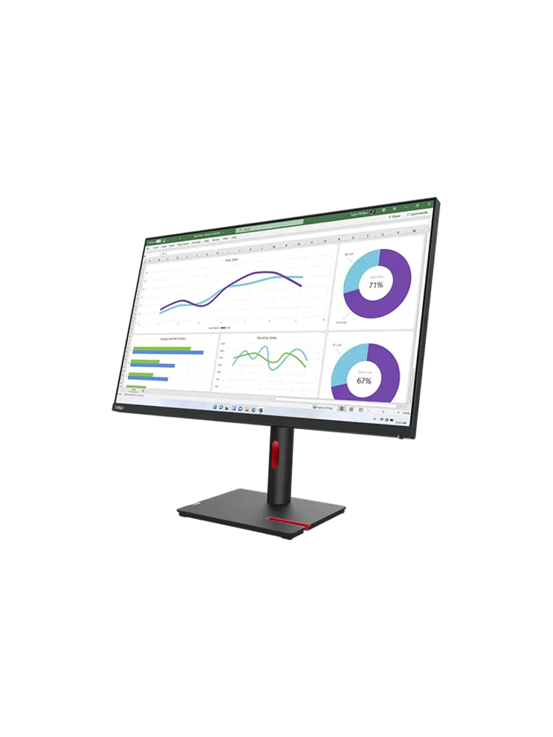 Lenovo - 32 ThinkVision T32H-30, IPS WLED, 60Hz, 4mc, QHD (2560x1440) 2K, HDMI+DP+TypeC, Tilt, Swivel, Pivot, HAS, Eclipse Black — 4