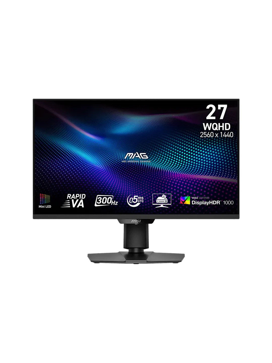 MSI - 27 MAG 274QPF X30MV Gaming Monitor, MiniLED, 1mc, 300hz, WQHD (2560x1440), HDMI+DP, HAS, Black