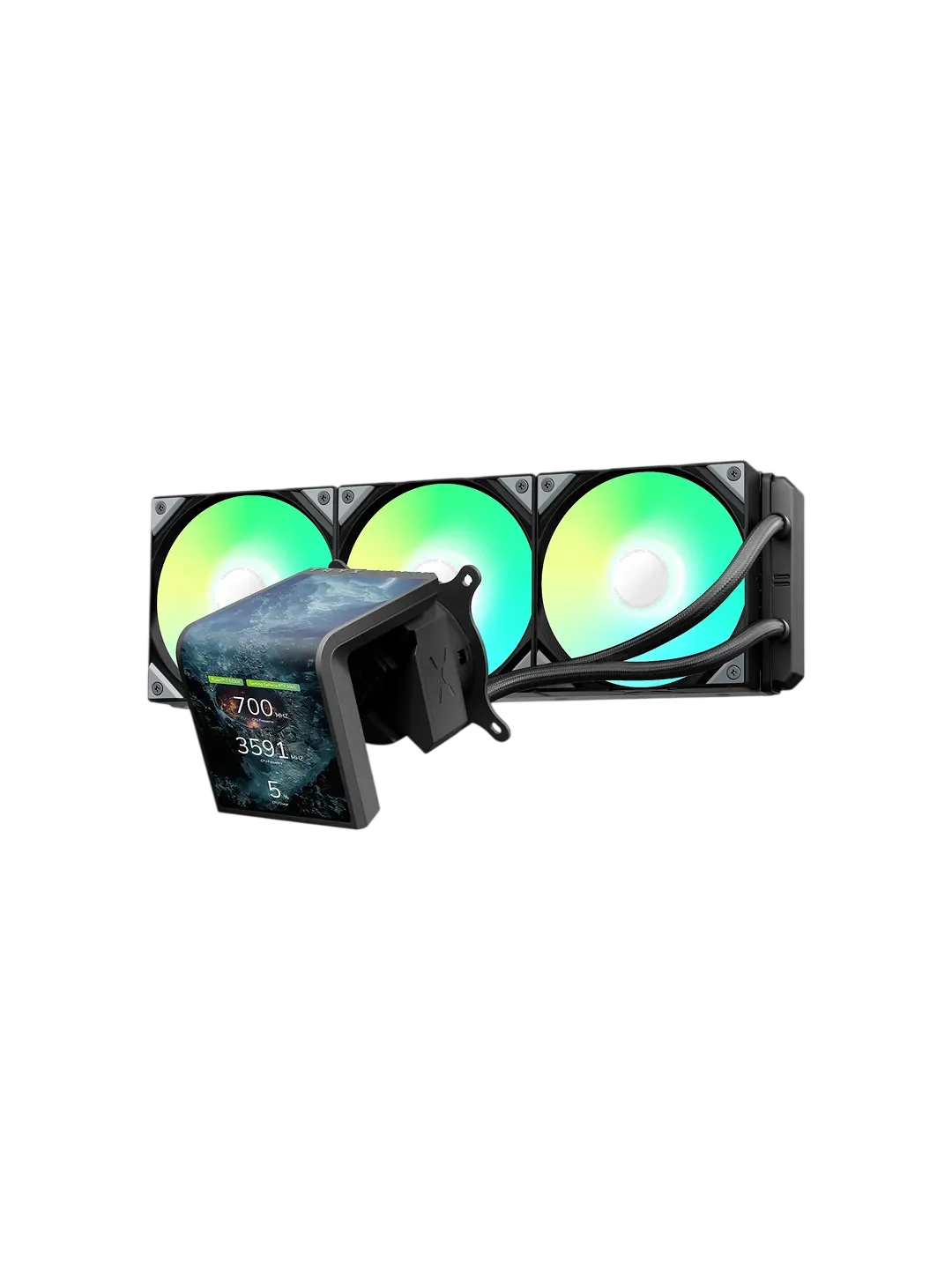 Водяной кулер TRYX PANORAMA 360mm AIO Liquid Cooler ARGB Black — 2