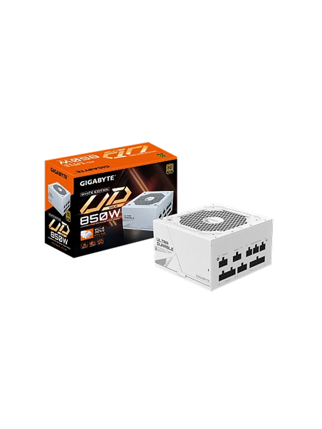 Блок питание Gigabyte UD850GM PG5W White 850W, 120mm, 80 Plus Gold,  Modular ATX Power Supply — 4