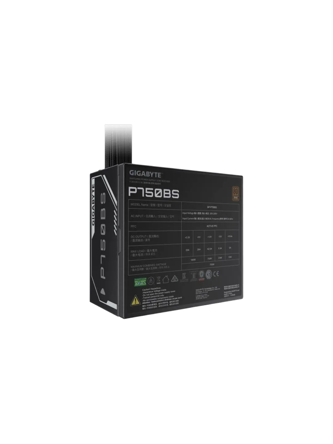Блок питание Gigabyte GP-P750BS 750W, 120mm, 80 Plus Bronze, ATX Power Supply — 3