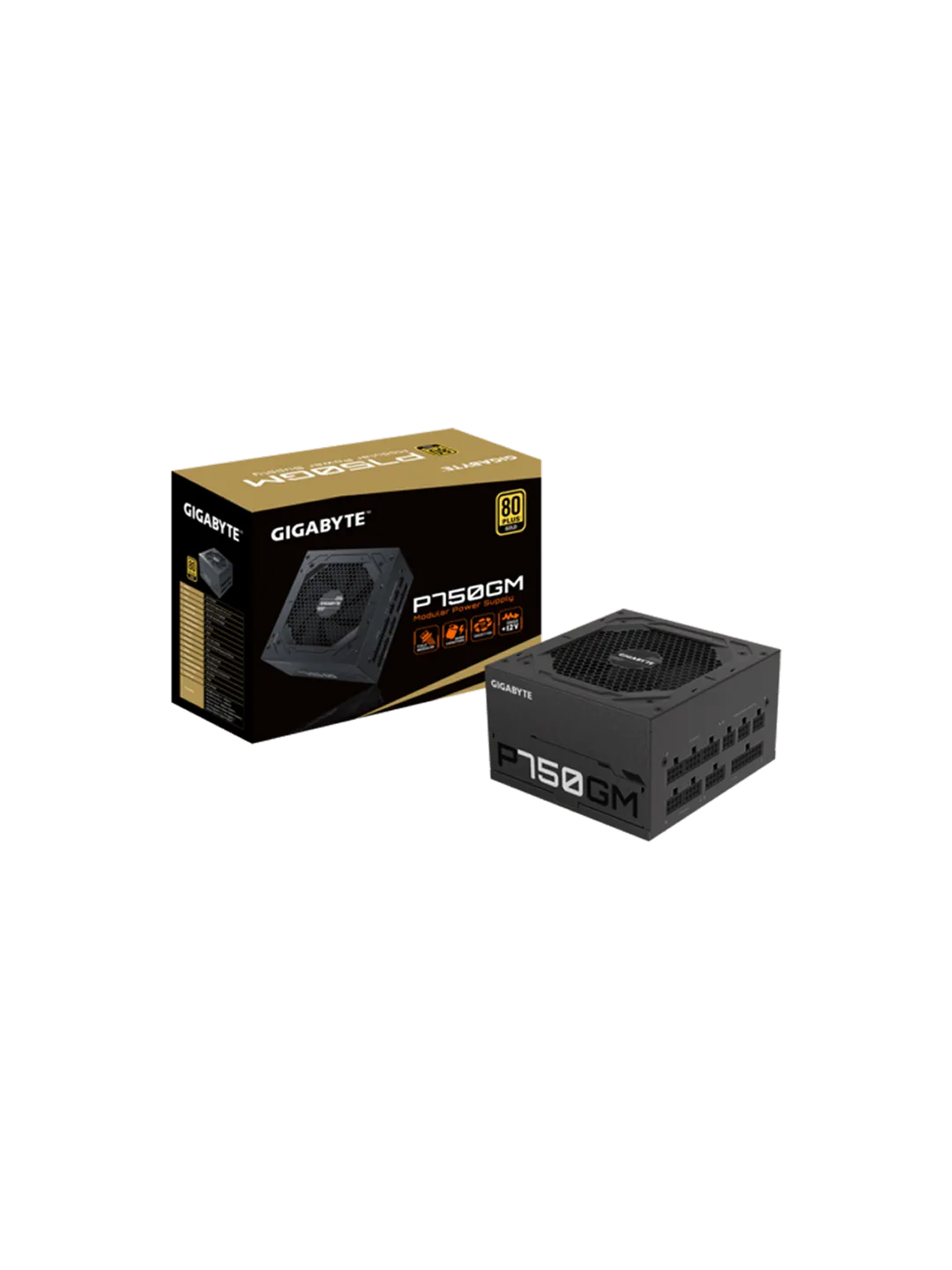 Блок питание Gigabyte GP-P750GM 750W, 120mm, 80 Plus Gold, ATX Power Supply — 4