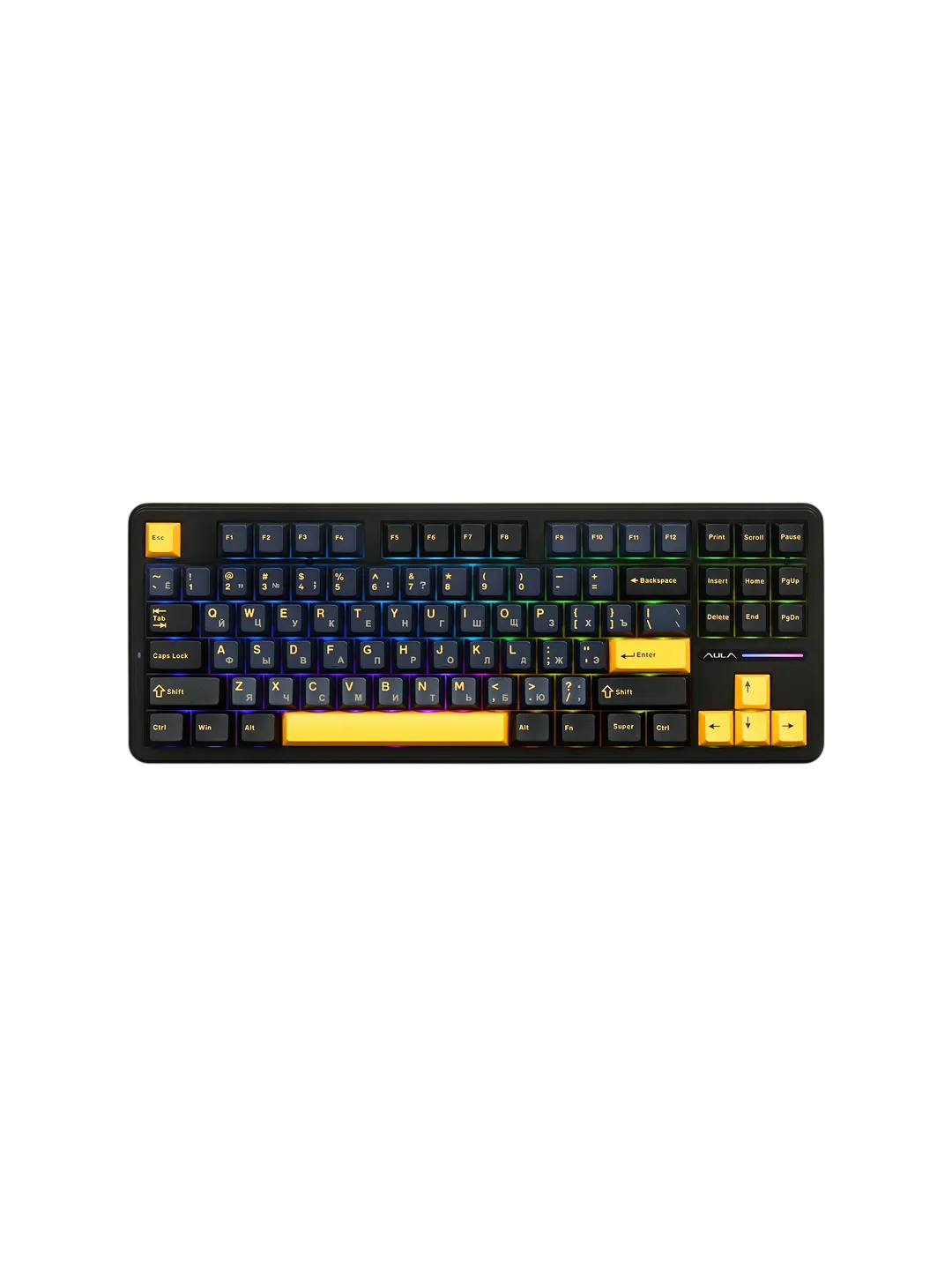 AULA F87 BLACK BLUE ORANGE Wireless Mechanical Keyboard