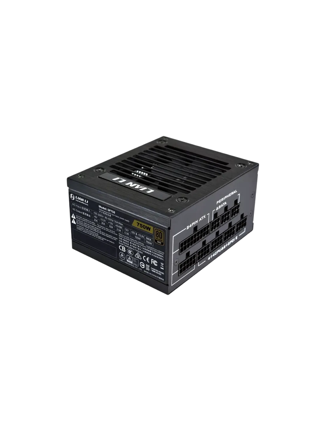 Lian-Li SP750 750W SFX 80 Plus Gold To'liq Modul Qora — 2