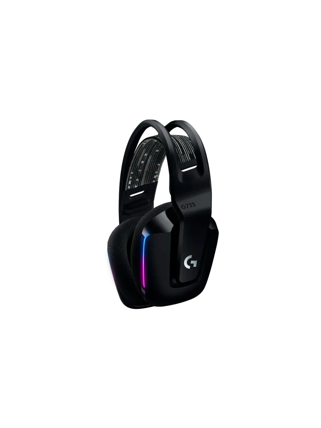 Logitech G733 Wireless Gaming Headset, Qora — 2