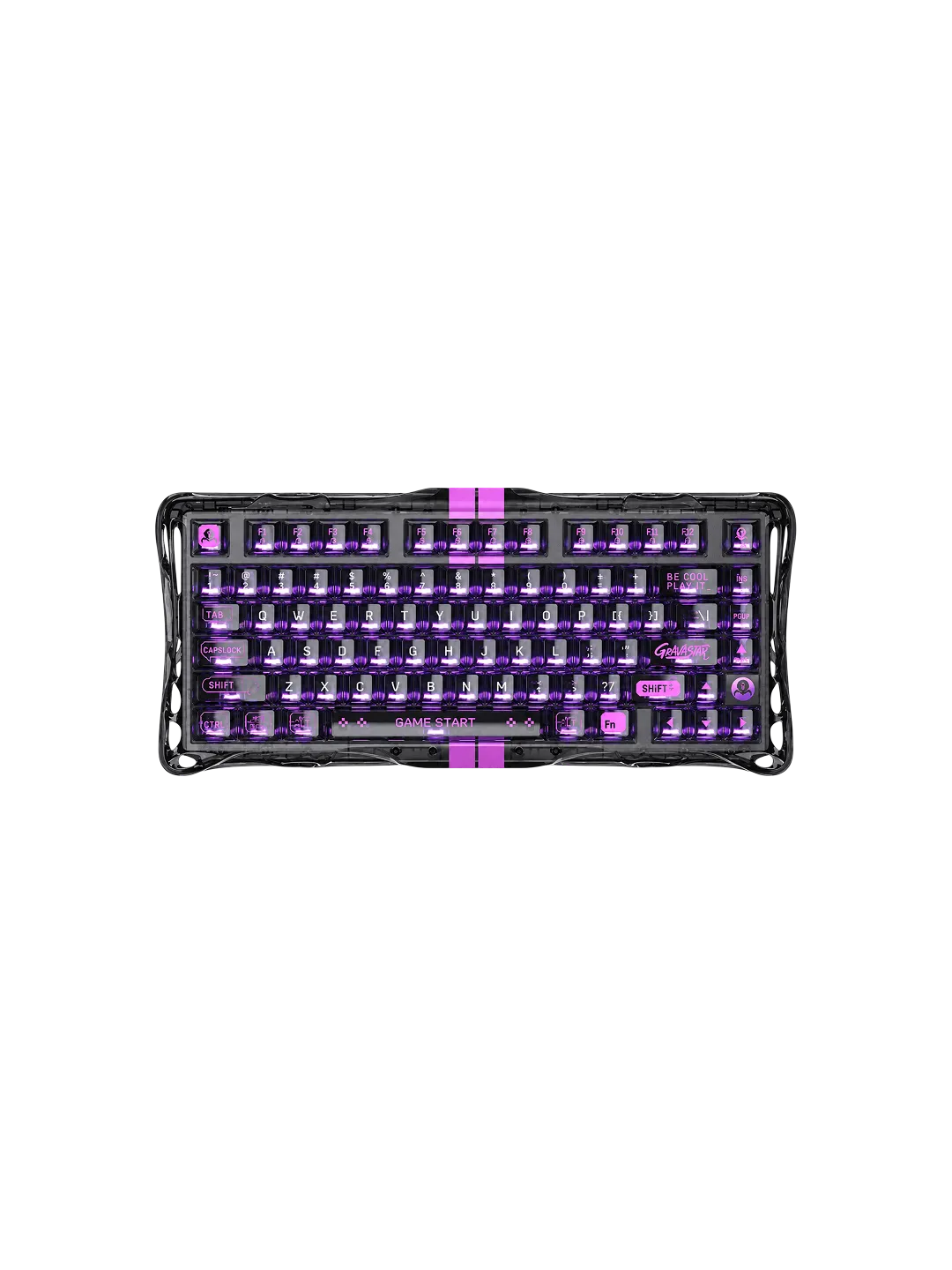 GravaStar Mercury V75 Lite - Прозрачная Черная Клавиатура
