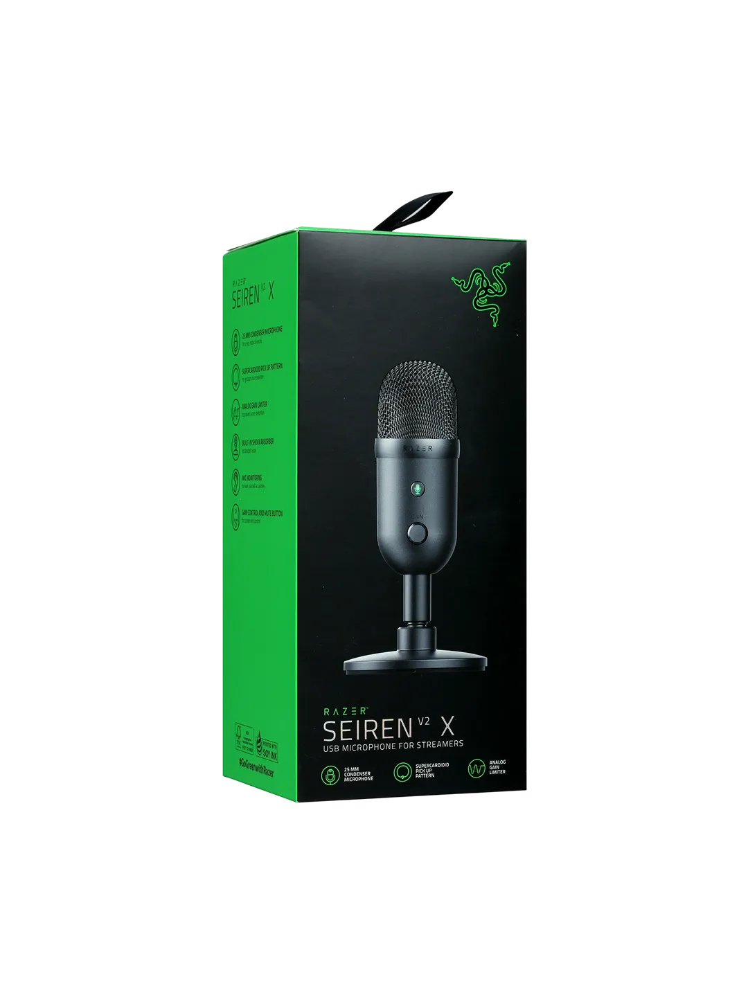 Микрофон Razer Seiren V2 X, USB, 24-бит/96 кГц, конденсаторный — 4