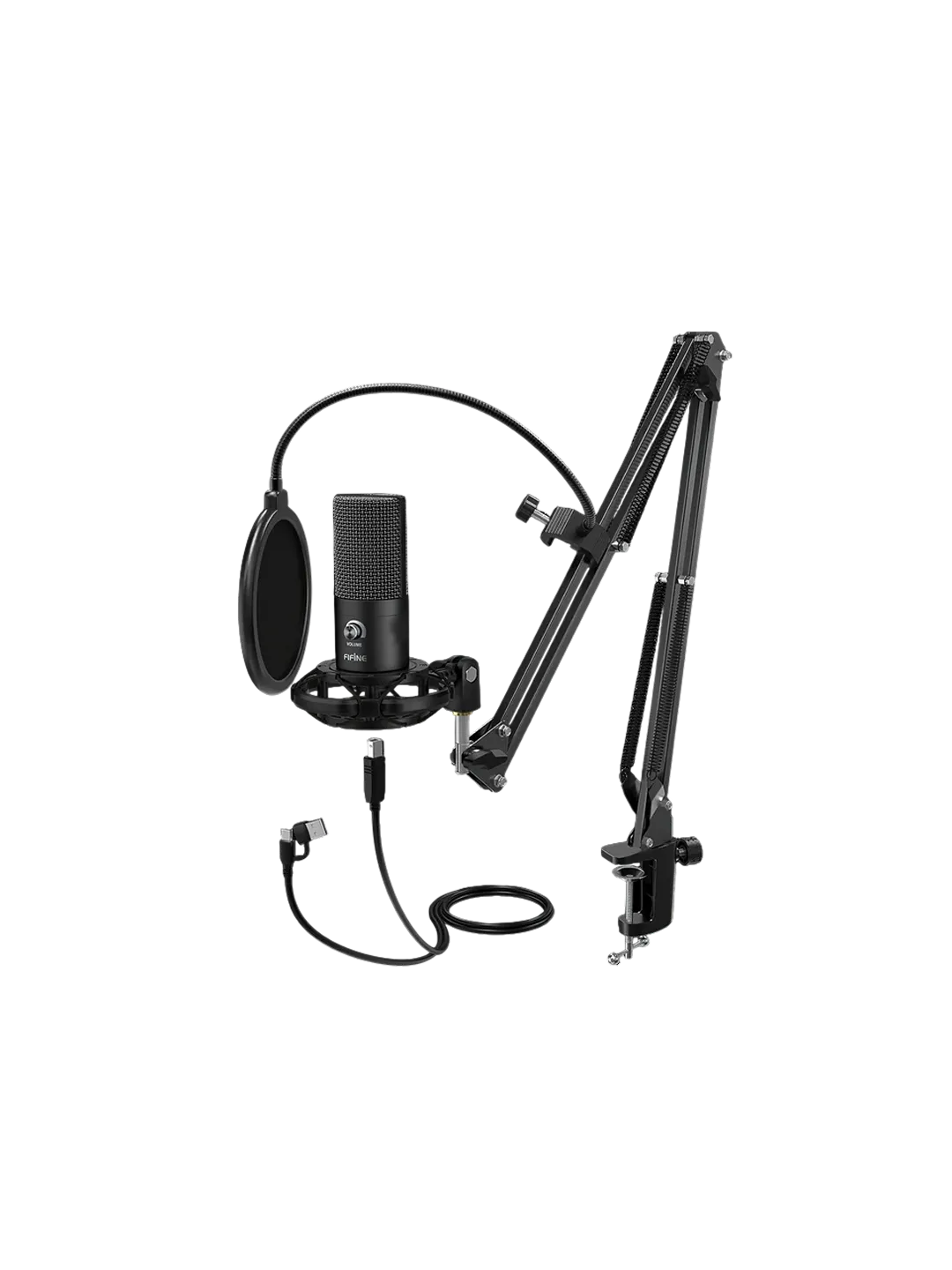 FIFINE T669 Mikrofon, USB, Kondensator, Ovozli, 192kHz/24-bit — 4