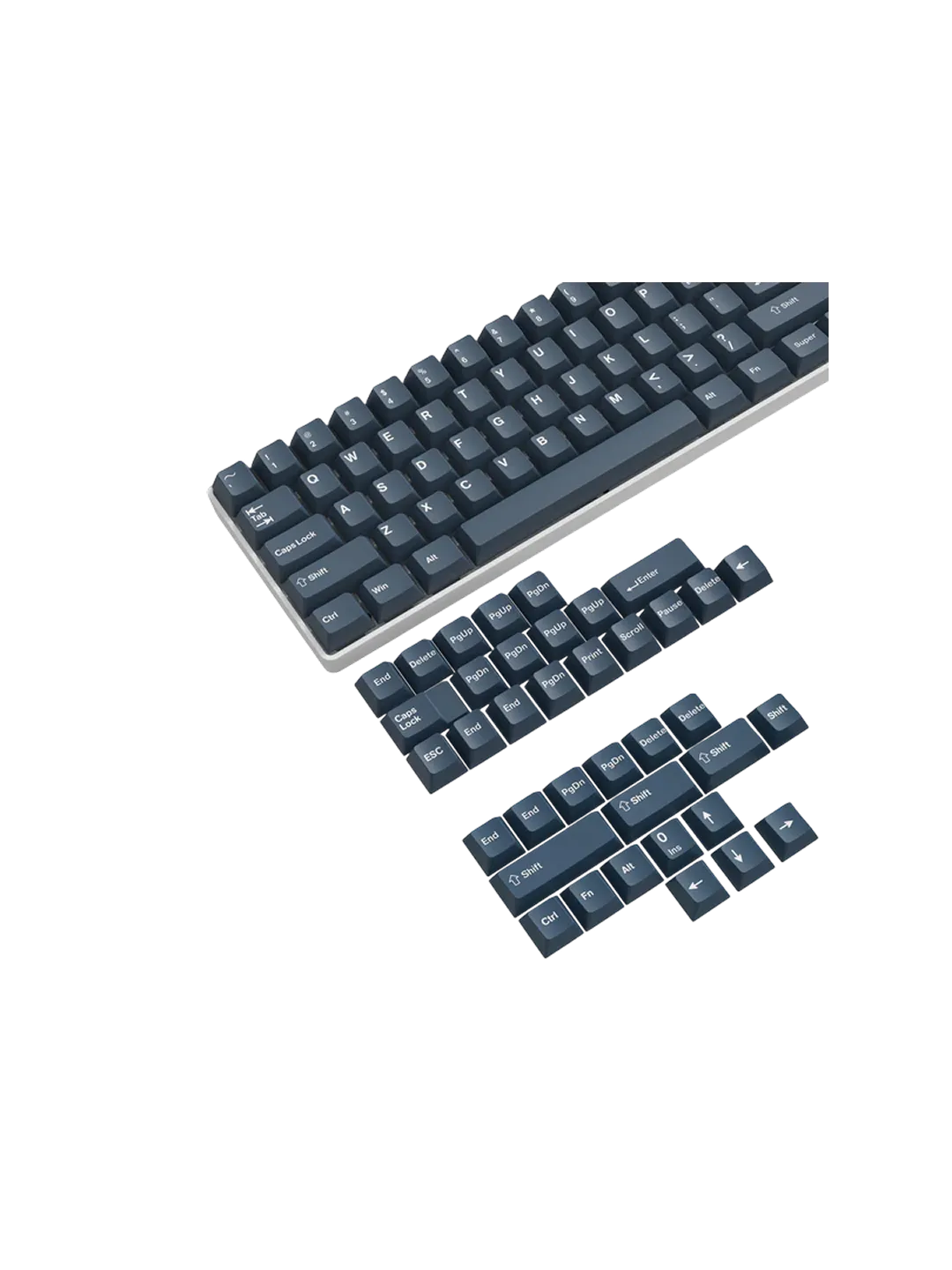ATTACK SHARK PBT Retro Blue Klaviatura Kalitlari To'plami — 3