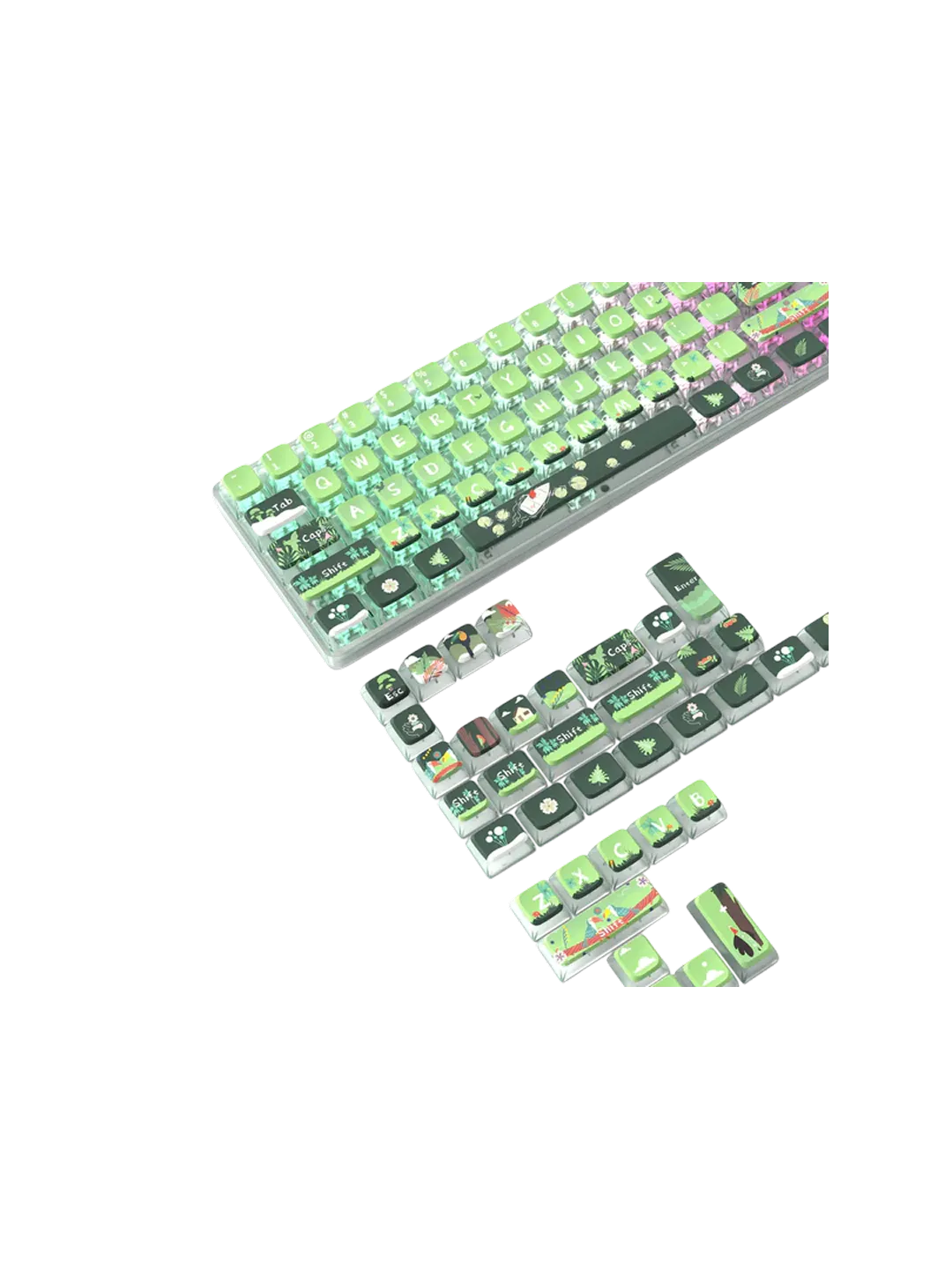 ATTACK SHARK 120 Keys PBT Pudding Klaviatura Uchun Keycap To'plami — 3