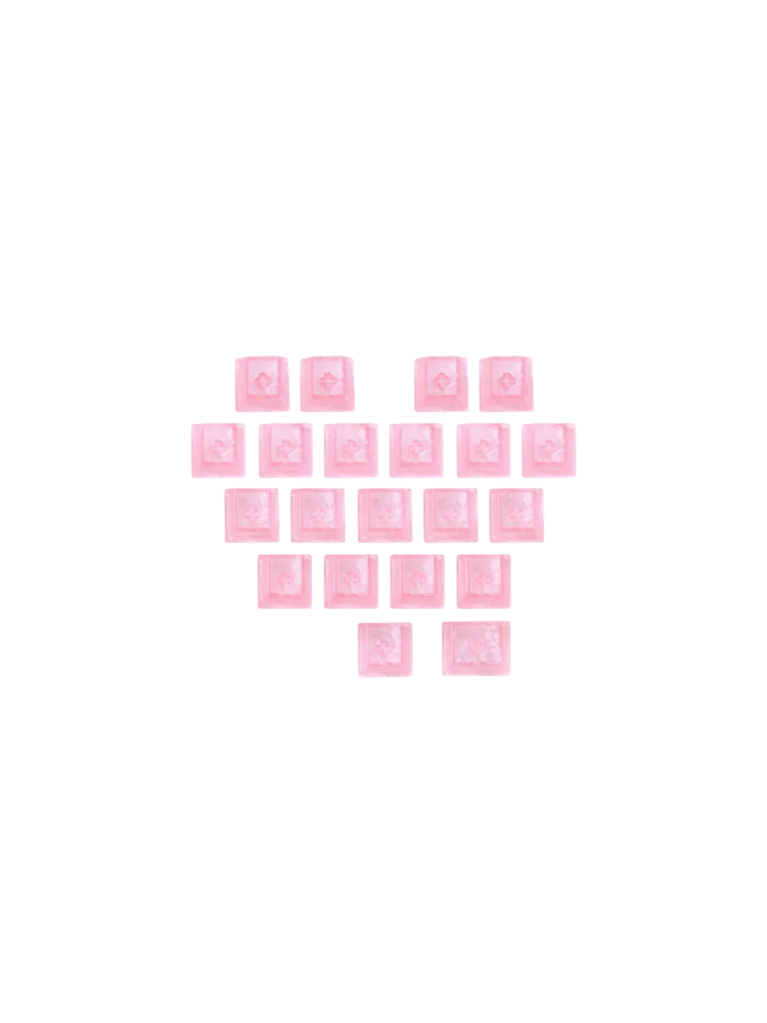 ATK Translucent Heart Keycaps - O'yin klaviaturalari uchun shaffof kalitlar — 2