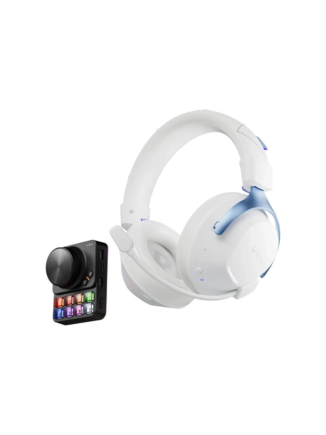 Игровая гарнитура VGN Siren V2 Pro Max, Синий/Белый — 4