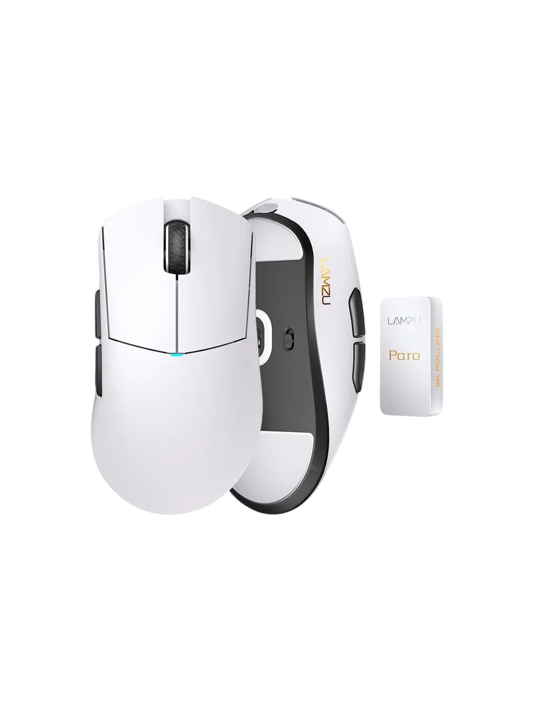 LAMZU PARO AURORA Polar White Gaming Mouse